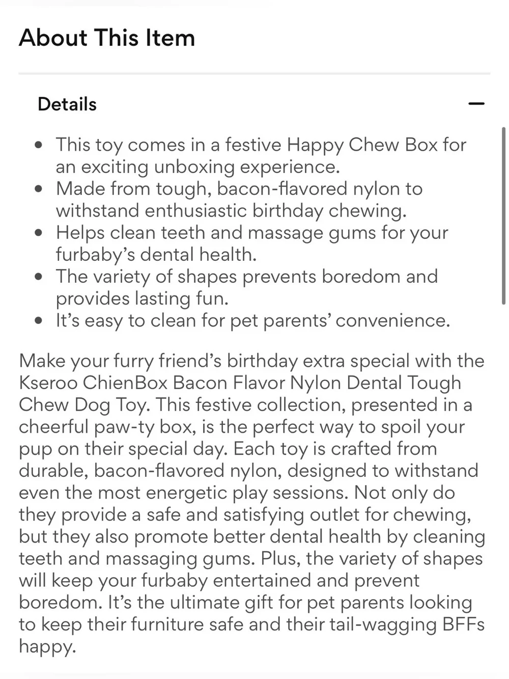 Happy Chew Box chienbox bacon flavor dog birthday puppy pets